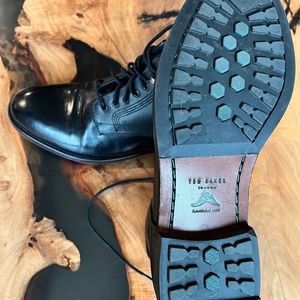 Ted Baker Dhavin Leather Ankle Boot Black, Size 11